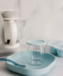 Hot Assiette Silicone Ventouse Light Blue Couverts, Vaisselle Et Bavoirs