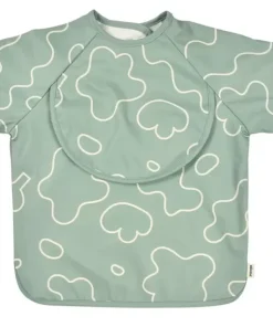 Hot Bavoir A Manches Evolutif 2 En 1 Sage Green Couverts, Vaisselle Et Bavoirs