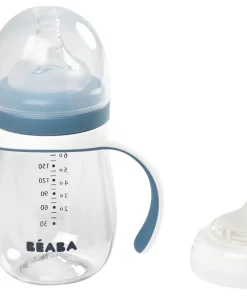 Outlet Biberon D'Apprentissage 2 En 1 210 Ml Windy Blue Couverts, Vaisselle Et Bavoirs