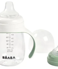 Hot Biberon D'Apprentissage 2 En 1 210 Ml Sage Green Couverts, Vaisselle Et Bavoirs