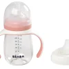 Online Biberon D'Apprentissage 2 En 1 210 Ml Old Pink Couverts, Vaisselle Et Bavoirs