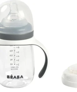 Sale Biberon D'Apprentissage 2 En 1 210 Ml Mineral Grey Couverts, Vaisselle Et Bavoirs