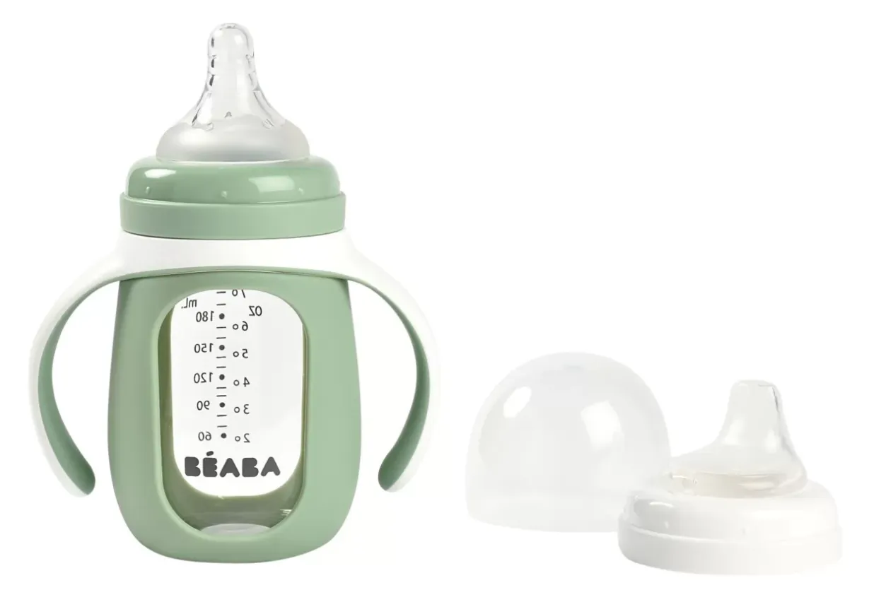 Outlet Biberon Verre D'Apprentissage 210 Ml Sage Green Biberons Et Accessoires