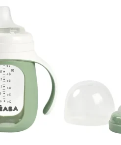Outlet Biberon Verre D'Apprentissage 210 Ml Sage Green Biberons Et Accessoires