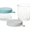 Clearance Coffret 2 Portions Verre 150Ml Airy-Green/250Ml Light Mist Pots De Conservation