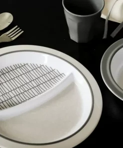 Sale Coffret Cadeau Repas Pink Grid Couverts, Vaisselle Et Bavoirs