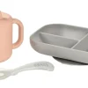 Clearance Coffret D'Apprentissage Silicone + Tasse Pink Couverts, Vaisselle Et Bavoirs