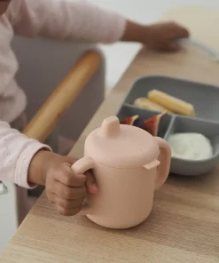 Clearance Coffret D'Apprentissage Silicone + Tasse Pink Couverts, Vaisselle Et Bavoirs