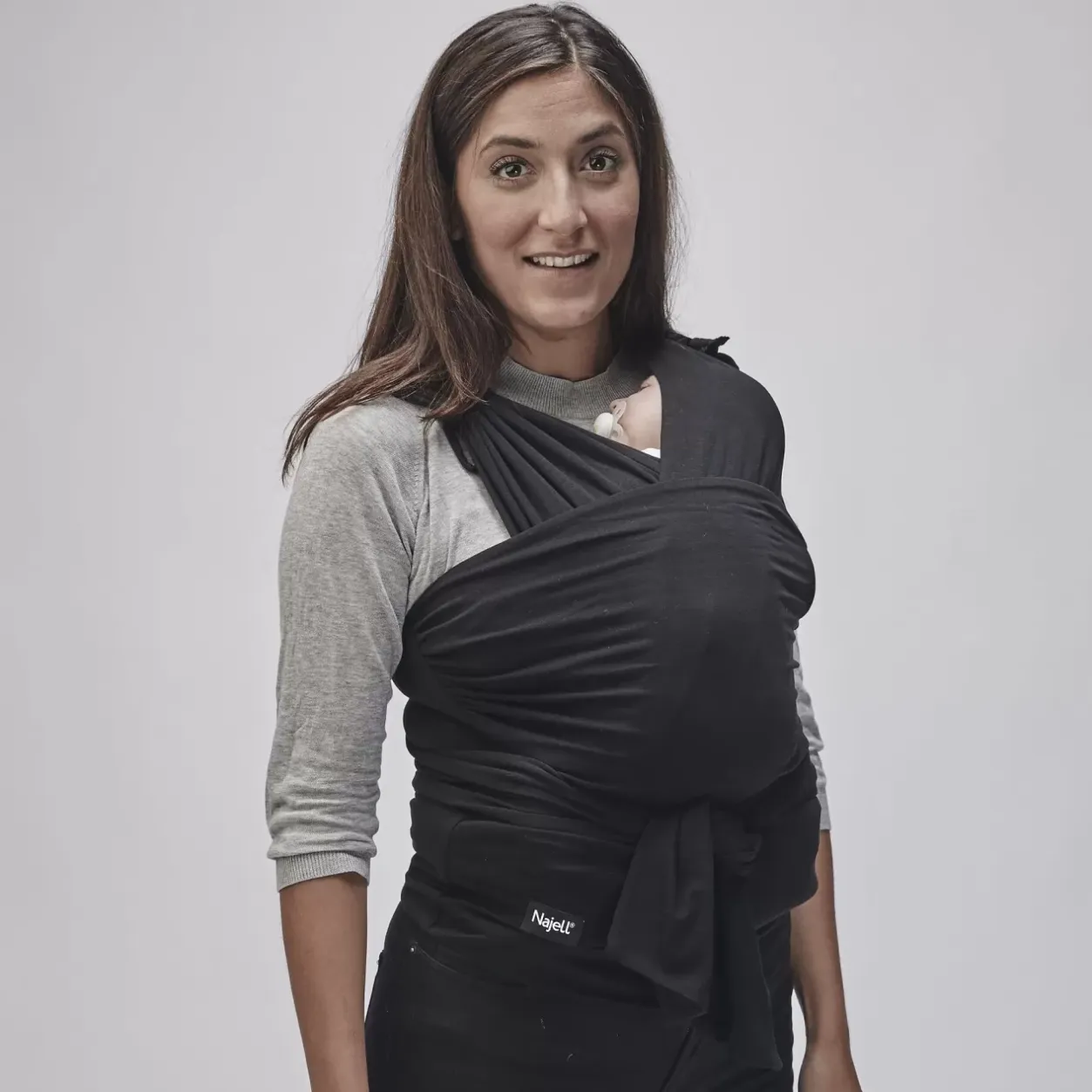 New Echarpe De Portage Najell X Beaba Black S/M Porte-Bébé Et Écharpes