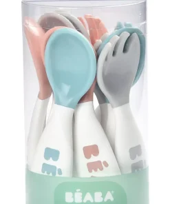 Outlet Lot 10 Couverts Ergonomiques 2Eme Age Blue/Pink Couverts, Vaisselle Et Bavoirs