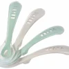 Online Lot 4 Cuilleres 2Eme Age Silicone Velvet Grey / Sage Green Couverts, Vaisselle Et Bavoirs