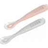 Hot Lot 2 Cuilleres 1Er Age Silicone + Boite De Transport Grey/P Couverts, Vaisselle Et Bavoirs