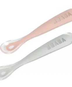 Hot Lot 2 Cuilleres 1Er Age Silicone + Boite De Transport Grey/P Couverts, Vaisselle Et Bavoirs