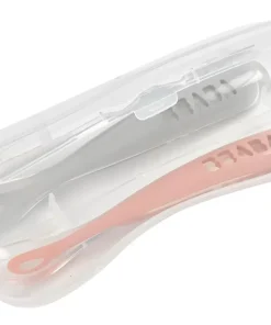 Hot Lot 2 Cuilleres 1Er Age Silicone + Boite De Transport Grey/P Couverts, Vaisselle Et Bavoirs