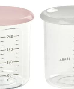 New Lot 2 Maxi Portion Old Pink/Grey Pots De Conservation