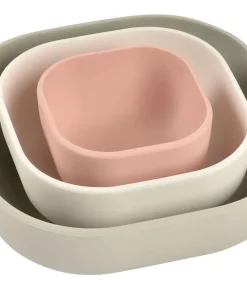 Sale Lot De 3 Bols Silicone Gigogne Velvet Grey Goûter Sain