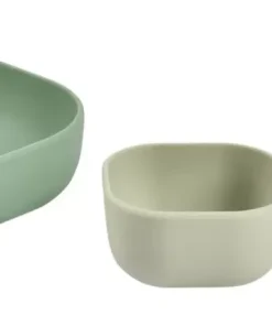 Online Lot De 3 Bols Silicone Gigogne Sage Green Goûter Sain