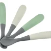 Hot Lot De 4 Cuilleres 1Er Age Silicone Bi-Ton Mineral Couverts, Vaisselle Et Bavoirs