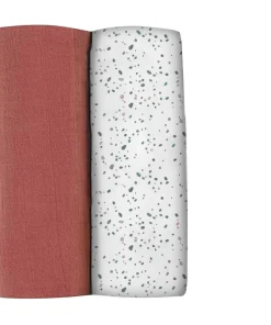 Hot Lot De 2 Langes Xxl En Coton Hot Sauce/Terrazzo Emmaillotage