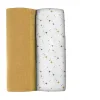 Online Lot De 2 Langes Xxl En Coton Honey Yellow/Starry Night Emmaillotage
