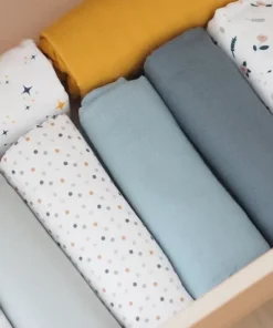 Online Lot De 2 Langes Xxl En Coton Honey Yellow/Starry Night Emmaillotage