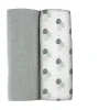 Clearance Lot De 2 Langes Xxl En Coton Mirage Grey/Jungle Emmaillotage