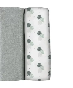 Clearance Lot De 2 Langes Xxl En Coton Mirage Grey/Jungle Emmaillotage