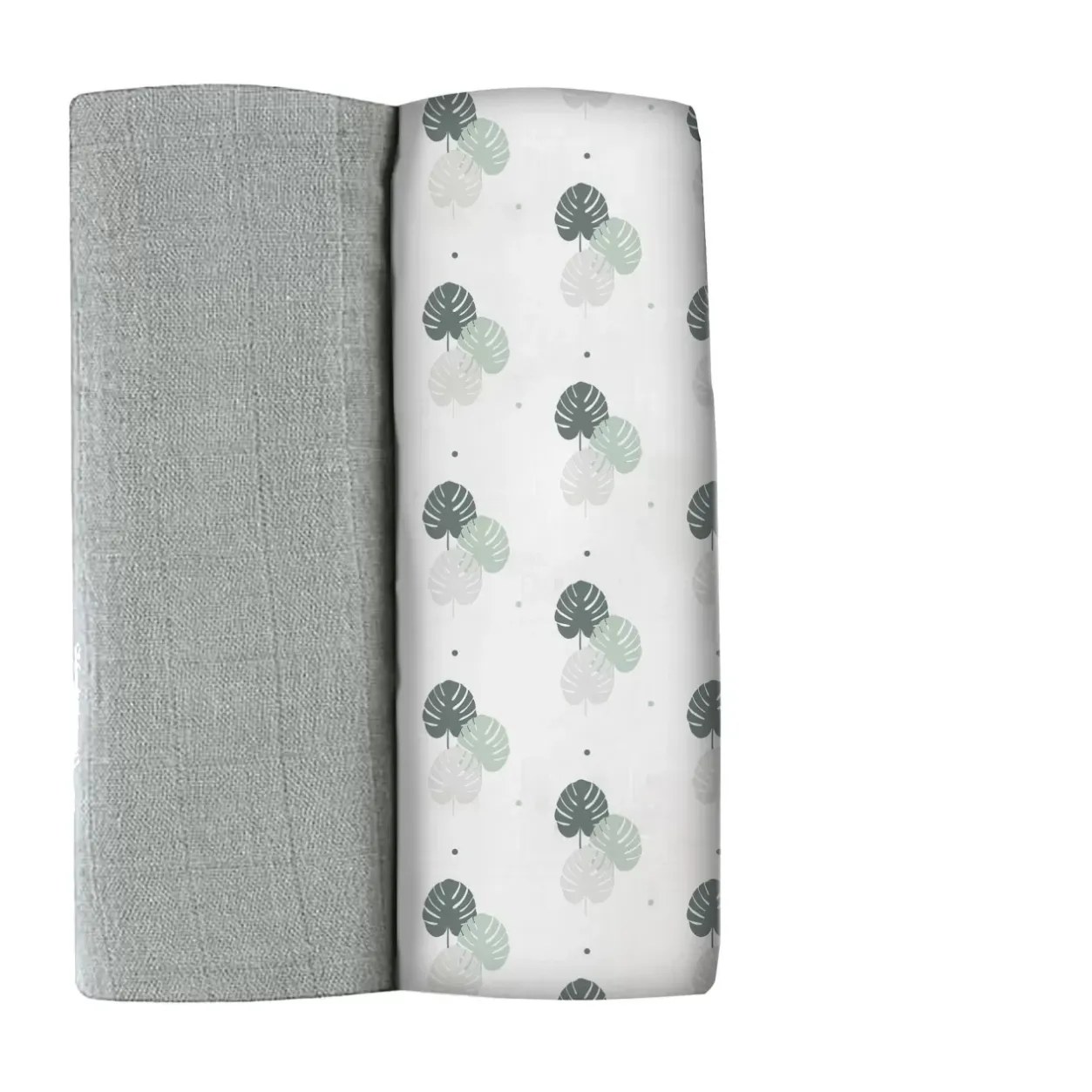 Clearance Lot De 2 Langes Xxl En Coton Mirage Grey/Jungle Emmaillotage