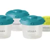 New Lot De 6 Portions Clip 1Er Age 60 Et 120 Ml Neon Pots De Conservation
