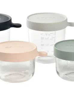 Hot Lot De 4 Portions Verre - Eucalyptus Pots De Conservation