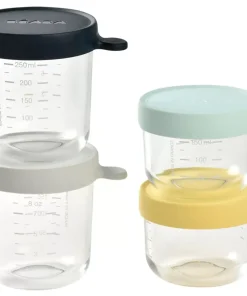 Lot De 4 Portions Verre - Pastel Pots De Conservation