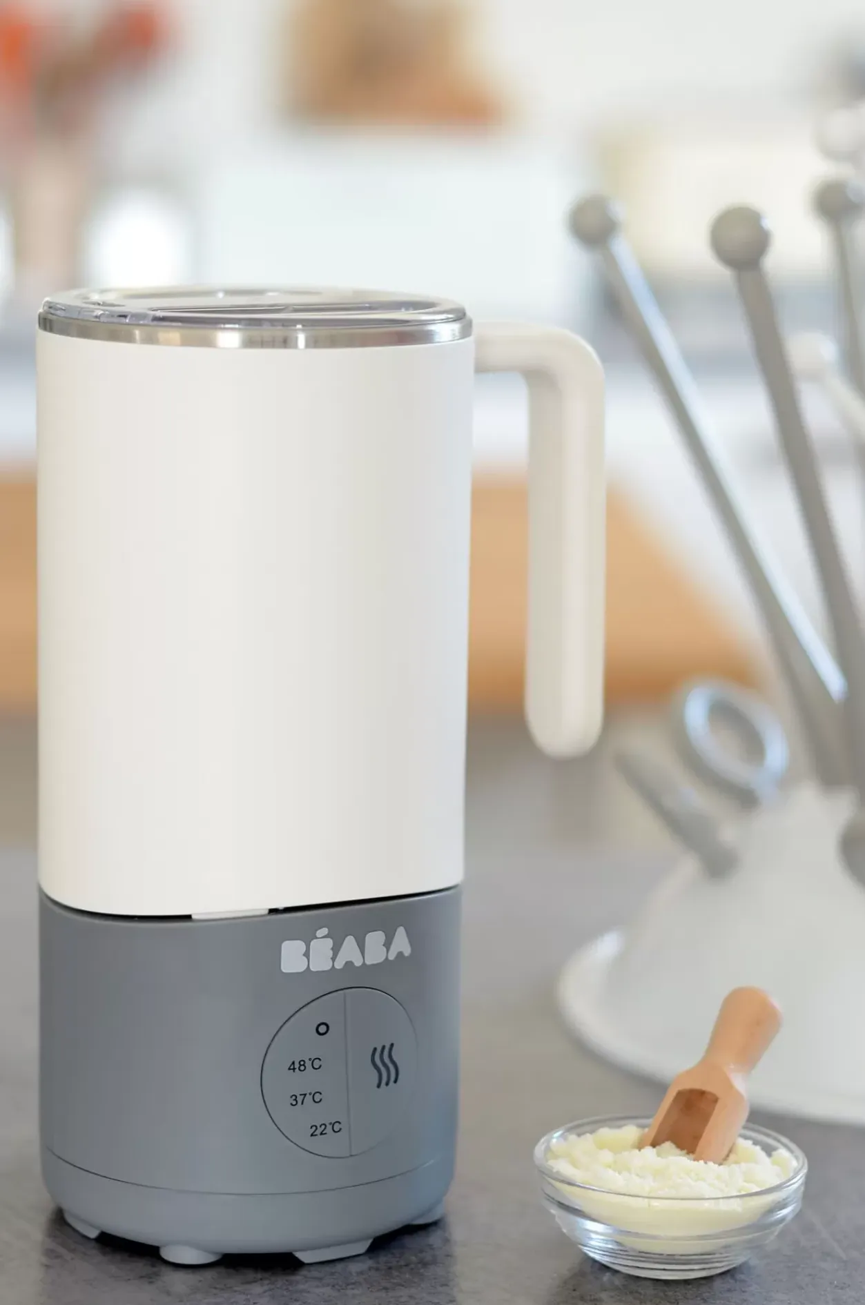Sale Preparateur De Boissons Milk Prep® White-Grey Chauffe-Biberon Et Préparateurs
