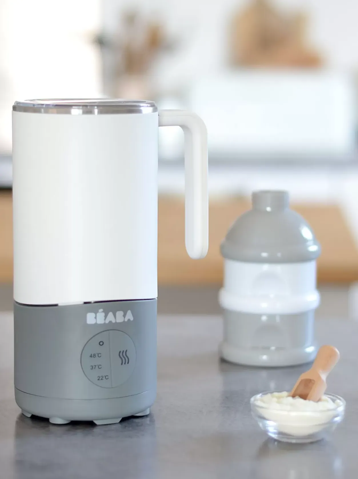 Sale Preparateur De Boissons Milk Prep® White-Grey Chauffe-Biberon Et Préparateurs