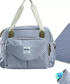 New Sac A Langer Geneve Ii Play Print Grey/Coral Sacs À Langer