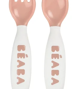 New Set De 2 Couverts Ergonomiques 2Eme Age Pink Couverts, Vaisselle Et Bavoirs