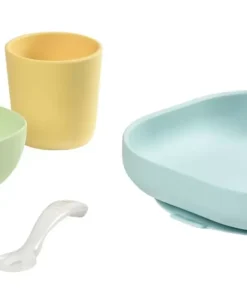 Discount Set Vaisselle Silicone 4 Pieces Yellow Couverts, Vaisselle Et Bavoirs
