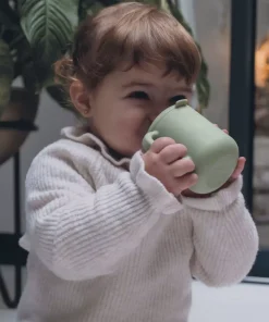 Outlet Tasse D'Apprentissage Silicone Sage Green Goûter Sain