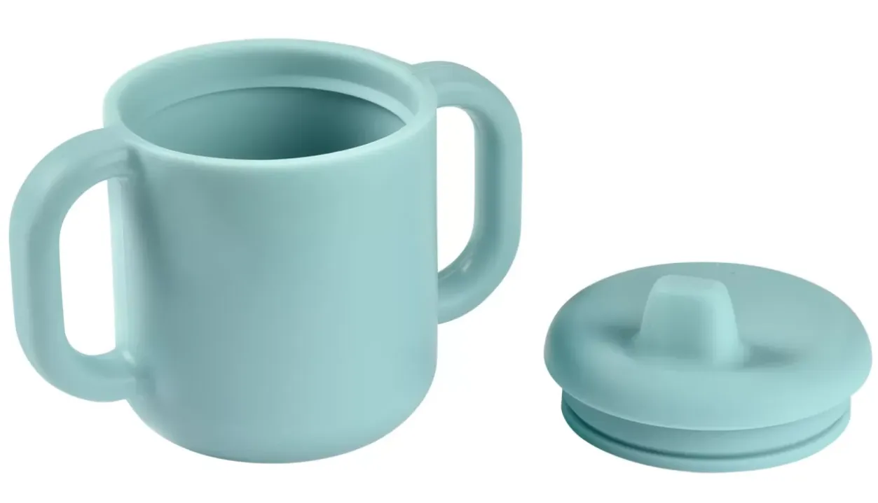 Discount Tasse D'Apprentissage Silicone Blue Couverts, Vaisselle Et Bavoirs