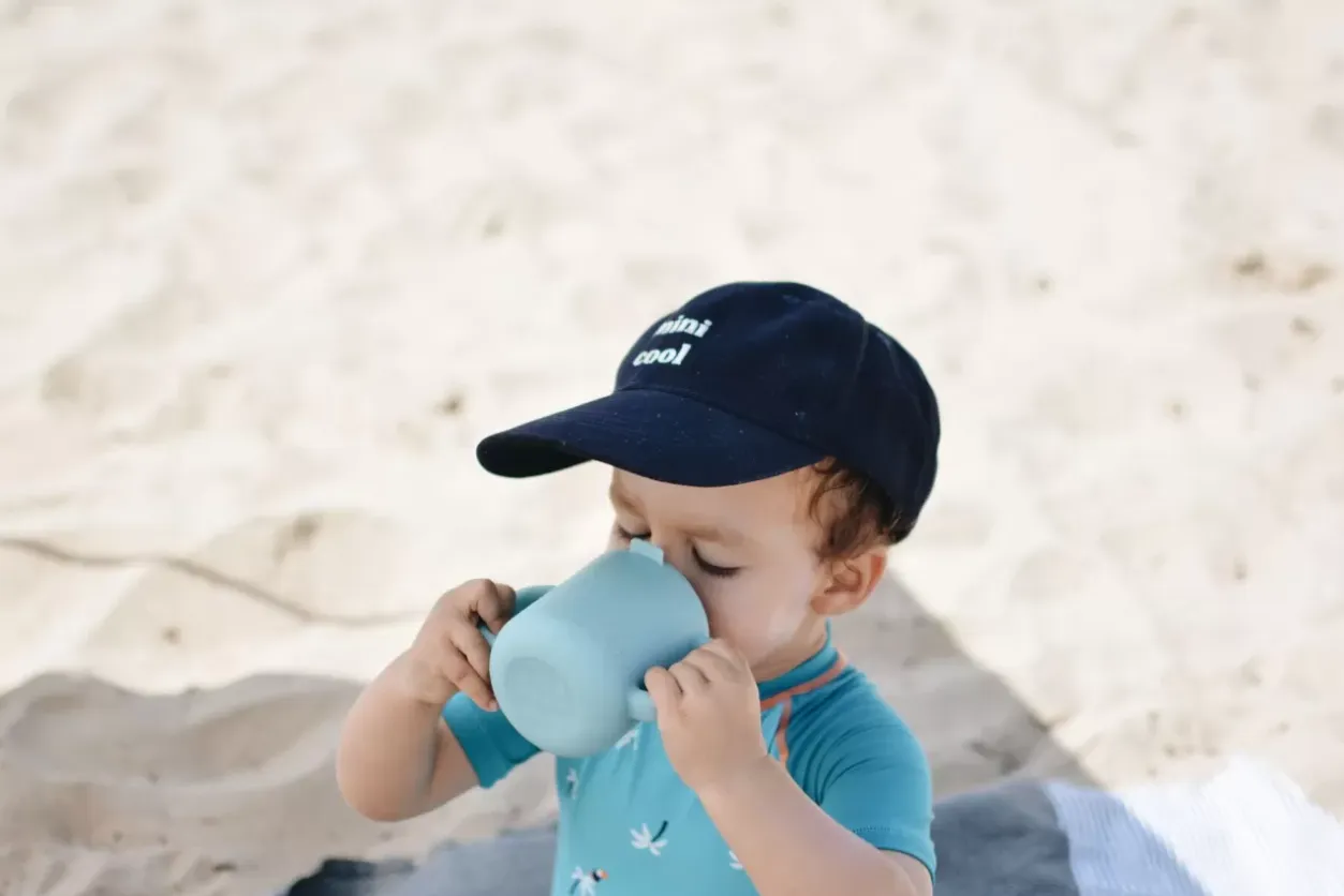 Discount Tasse D'Apprentissage Silicone Blue Couverts, Vaisselle Et Bavoirs