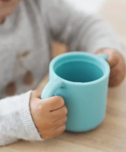 Discount Tasse D'Apprentissage Silicone Blue Couverts, Vaisselle Et Bavoirs