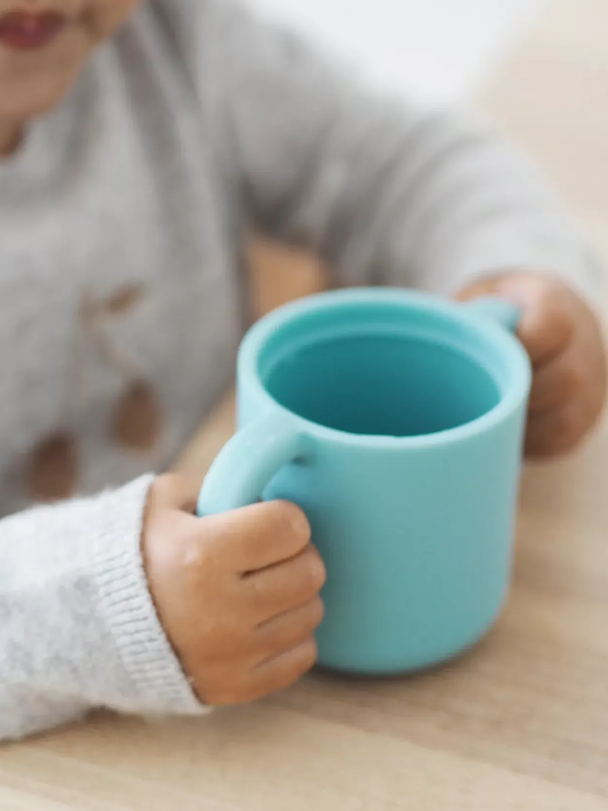 Discount Tasse D'Apprentissage Silicone Blue Couverts, Vaisselle Et Bavoirs