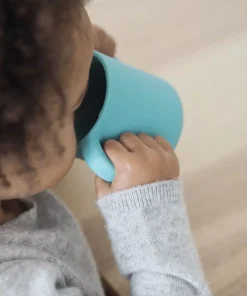 Discount Tasse D'Apprentissage Silicone Blue Couverts, Vaisselle Et Bavoirs