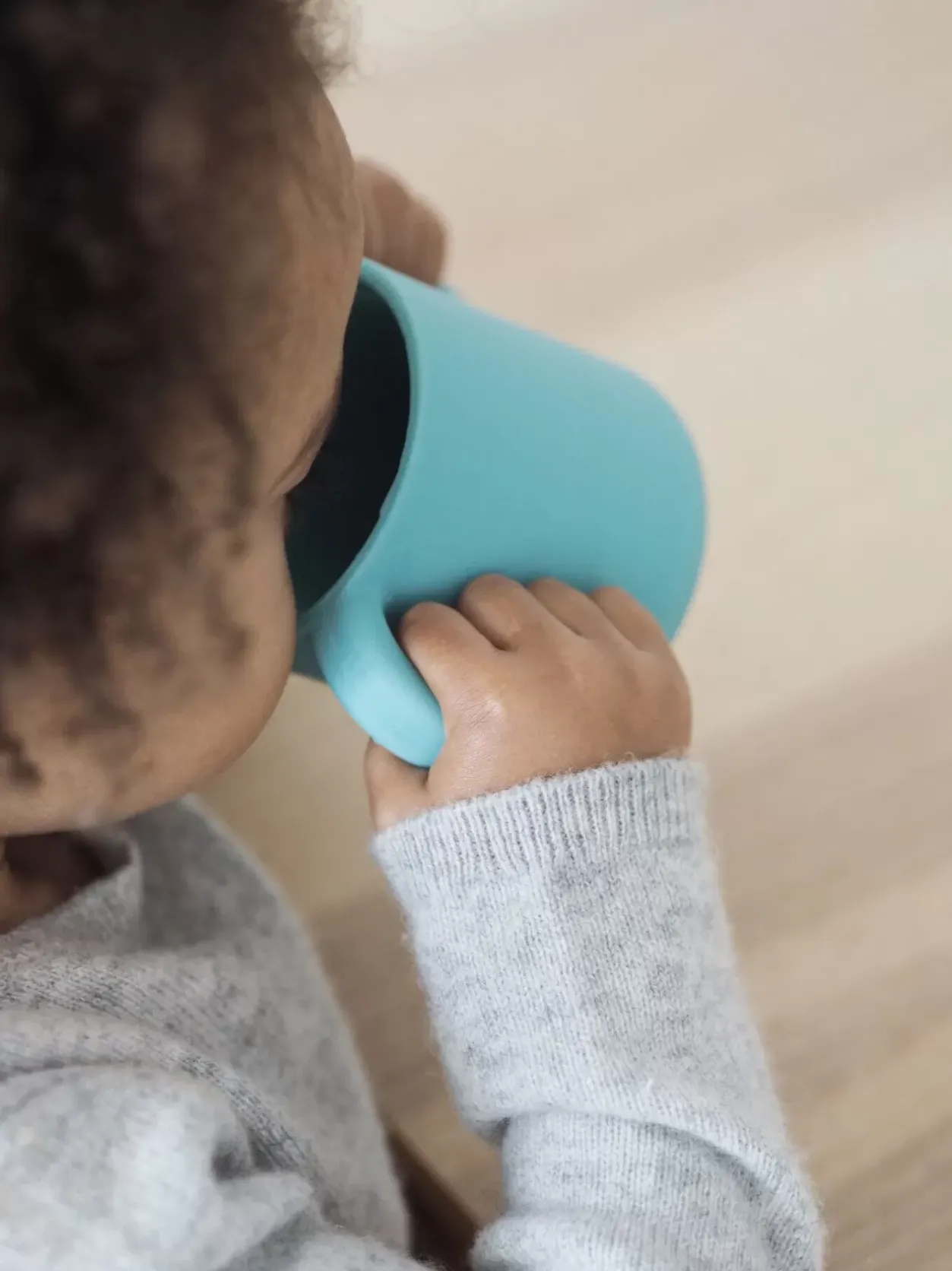 Discount Tasse D'Apprentissage Silicone Blue Couverts, Vaisselle Et Bavoirs