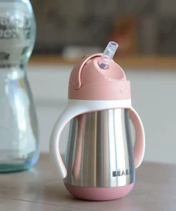 Clearance Tasse Paille Inox 250 Ml Old Pink Couverts, Vaisselle Et Bavoirs