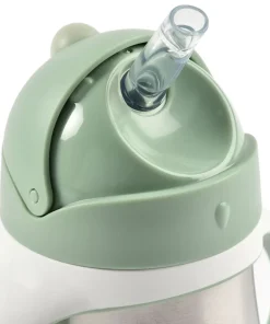 New Tasse Paille Inox 250 Ml Sage Green Couverts, Vaisselle Et Bavoirs