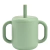 Hot Tasse Paille Silicone Sage Green Couverts, Vaisselle Et Bavoirs