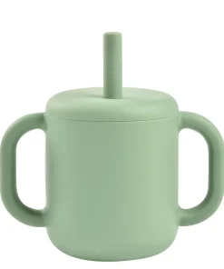 Hot Tasse Paille Silicone Sage Green Couverts, Vaisselle Et Bavoirs
