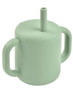 Hot Tasse Paille Silicone Sage Green Couverts, Vaisselle Et Bavoirs
